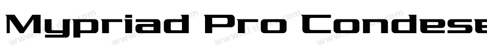Mypriad Pro Condesen字体转换